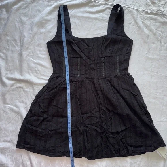 Commense Sleeveless Mini‎ Dress Corset Style Square Neck Party Cocktail Black L - Picture 8 of 15
